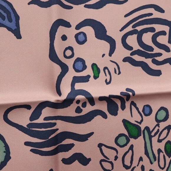 HERMES Carre 90 Scarf ""ISOLA DI PRIMAVERA"" Silk Pink Auth 133737 - Picture 6 of 16